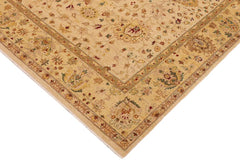 handmade Traditional Kafkaz Beige Gold Hand Knotted RECTANGLE 100% WOOL area rug 9 x 12