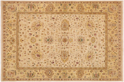 Bohemian Ziegler Greg Beige/Gold Hand Knotted Wool Rug - 8'11'' x 11'11''