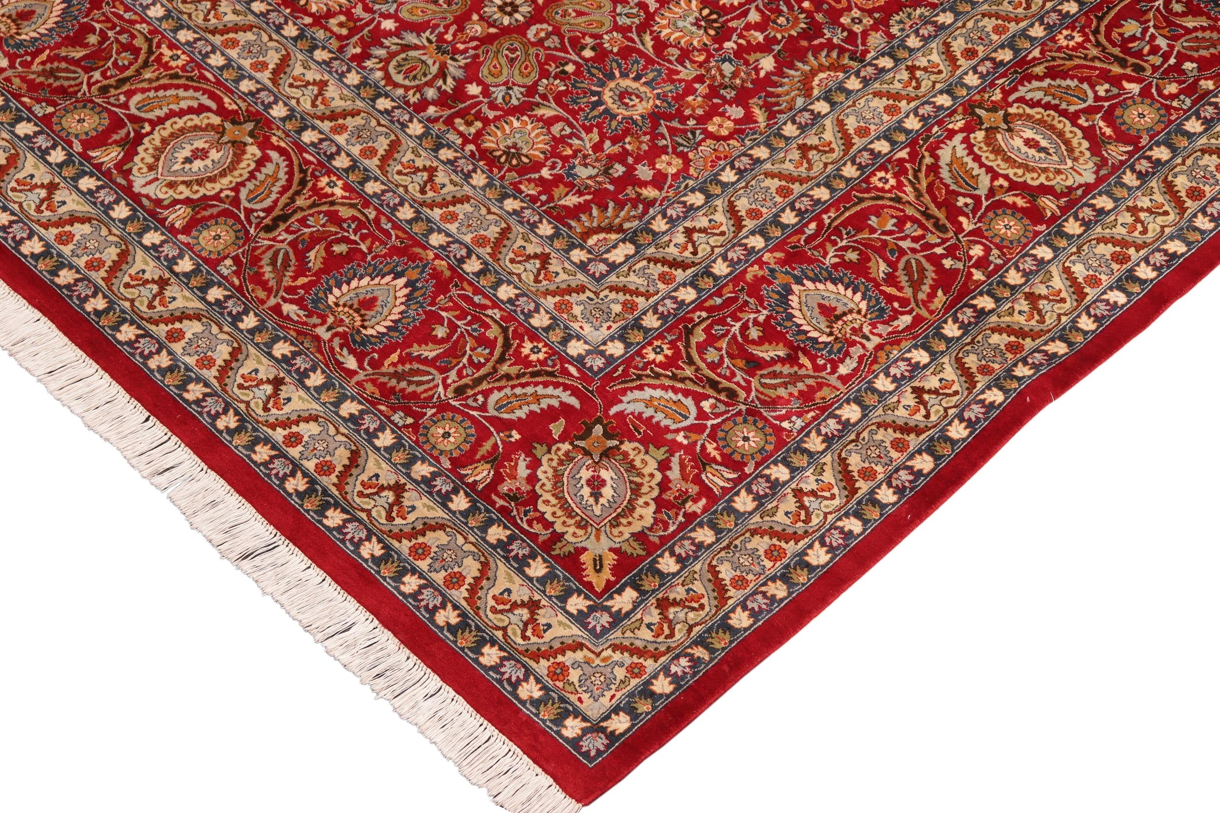 handmade Transitional New Asif Red Green Hand Knotted RECTANGLE 100% WOOL area rug 10x14