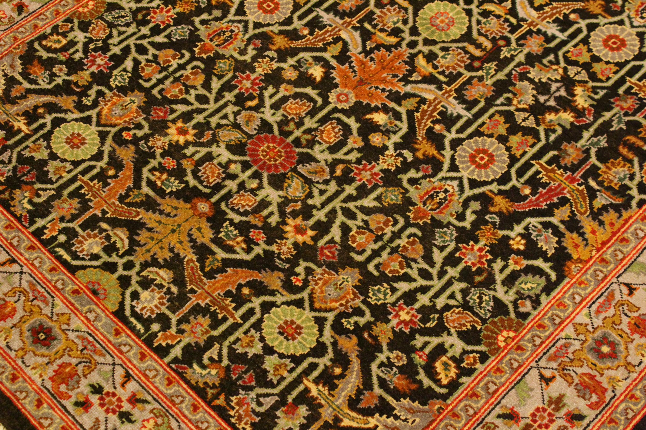 handmade Traditional Kafkaz Brown Tan Hand Knotted RECTANGLE 100% WOOL area rug 4x6