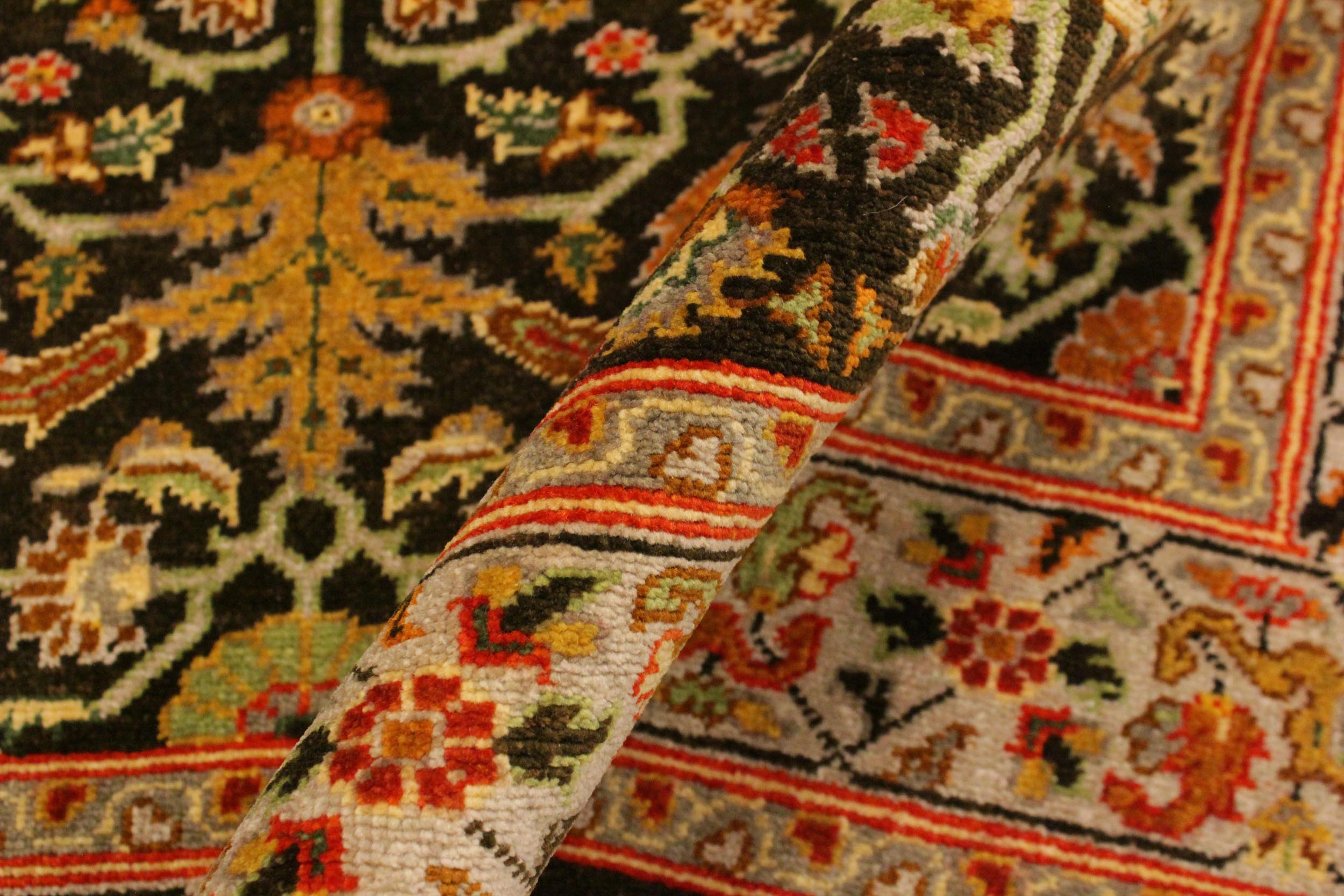 handmade Traditional Kafkaz Brown Tan Hand Knotted RECTANGLE 100% WOOL area rug 4x6