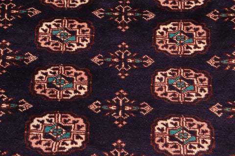 handmade Geometric Bokhara Blue Blue Hand Knotted RECTANGLE 100% WOOL area rug 8X10