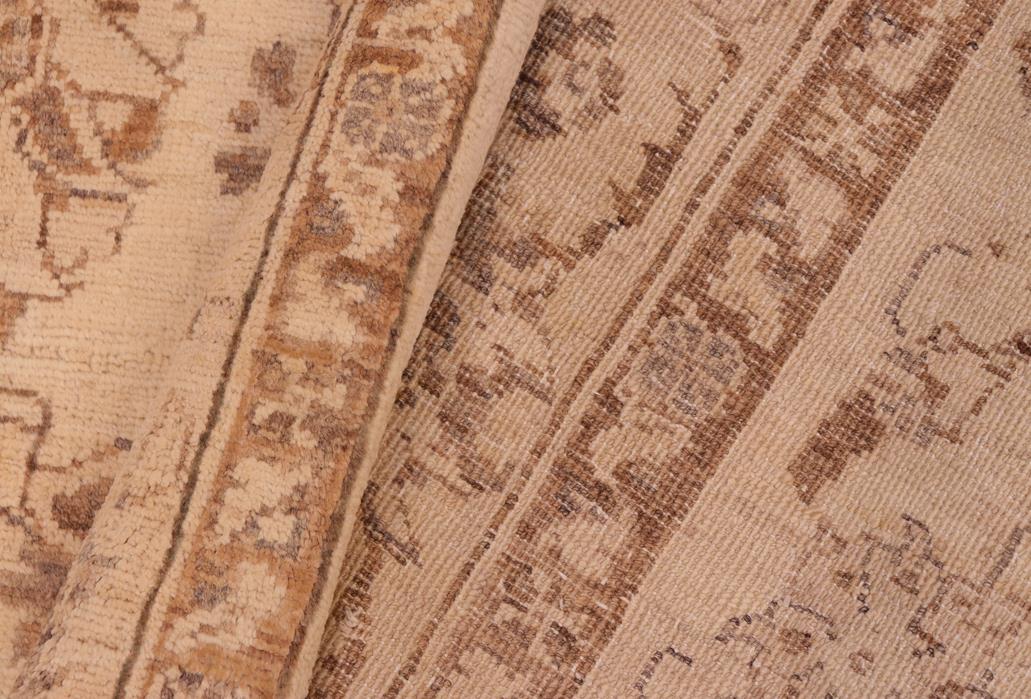 handmade Traditional Kafkaz Tan Brown Hand Knotted RECTANGLE 100% WOOL area rug 6 x 9