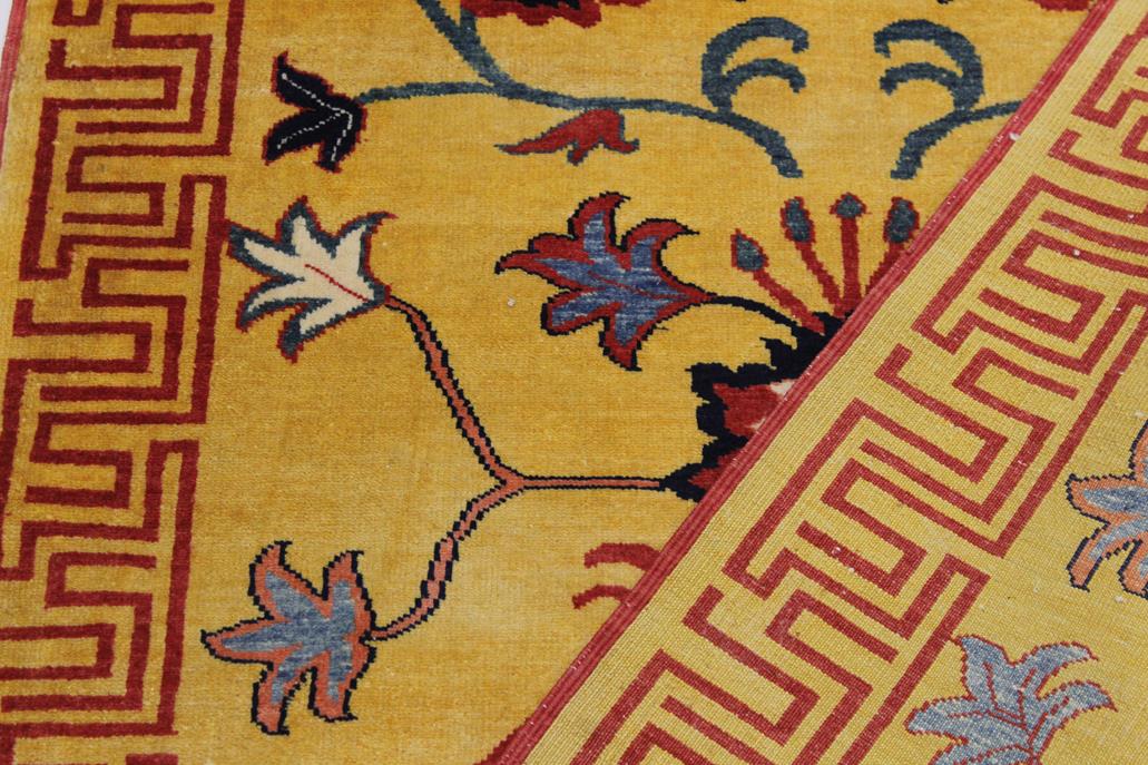 handmade Geometric Super Kazak Gold Red Hand Knotted RUNNER 100% WOOL area rug 3 x 10