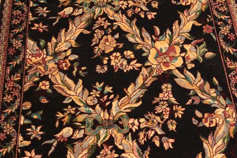 handmade Transitional Abusson Black Gold Hand Knotted RECTANGLE 100% WOOL area rug 3x5