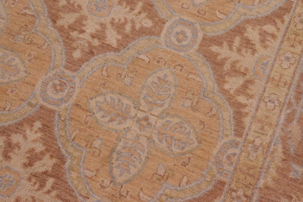 handmade Transitional Kafkaz Tan Brown Hand Knotted RECTANGLE 100% WOOL area rug 6 x 9