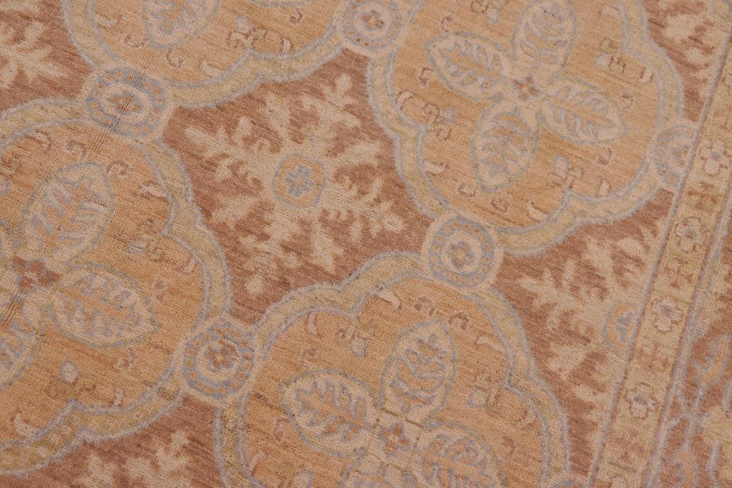 handmade Transitional Kafkaz Tan Brown Hand Knotted RECTANGLE 100% WOOL area rug 6 x 9