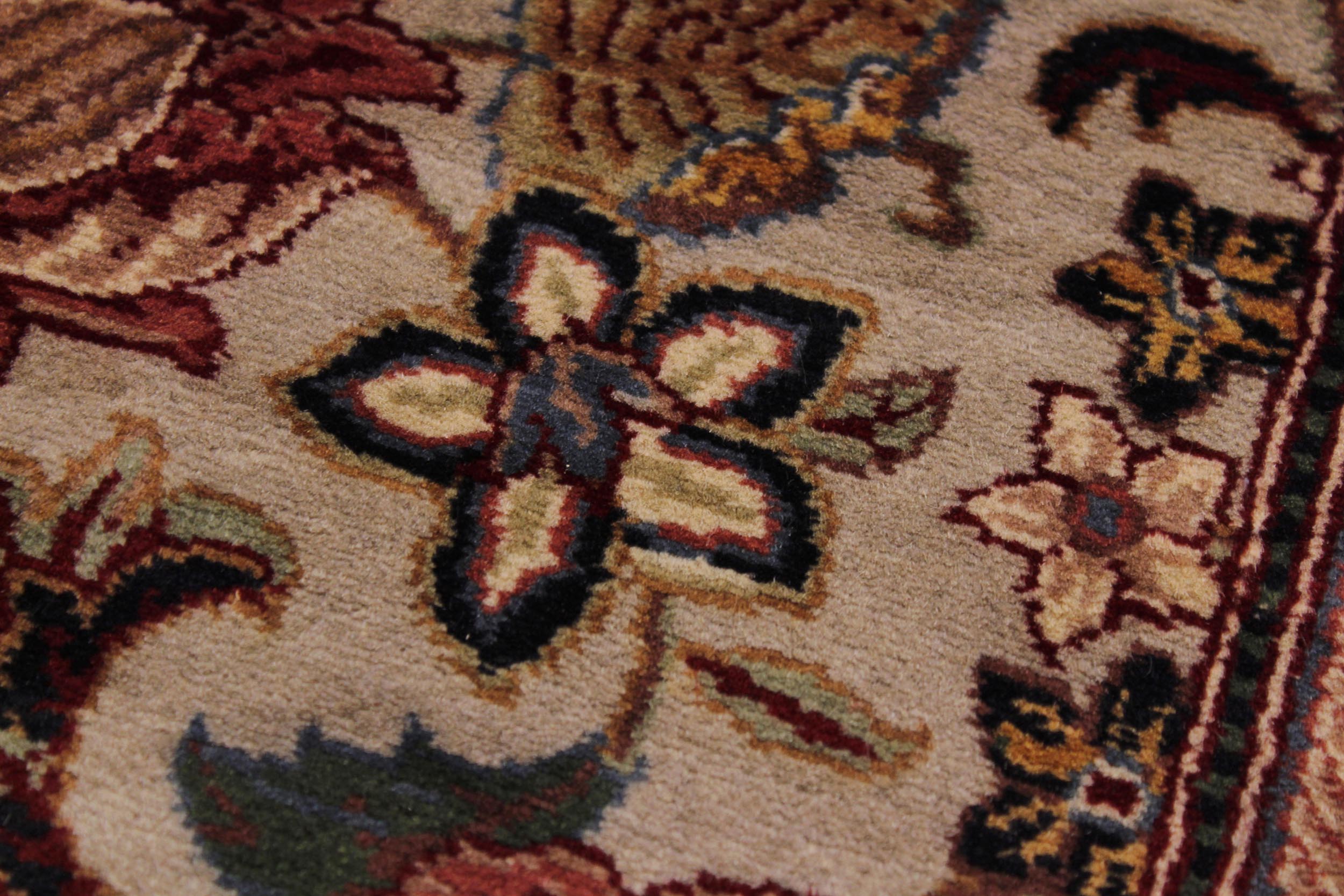 handmade Transitional Gulberg Taupe Black Hand Knotted RUNNER 100% WOOL area rug 3' x 16'