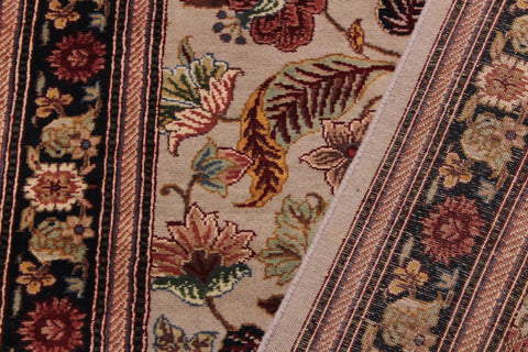 handmade Transitional Gulberg Taupe Black Hand Knotted RUNNER 100% WOOL area rug 3' x 16'