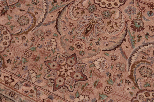 handmade Transitional Qaseem Bond Tan Lt. Green Hand Knotted SQUARE 100% WOOL area rug 6x6