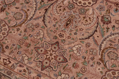 handmade Transitional Qaseem Bond Tan Lt. Green Hand Knotted SQUARE 100% WOOL area rug 6x6