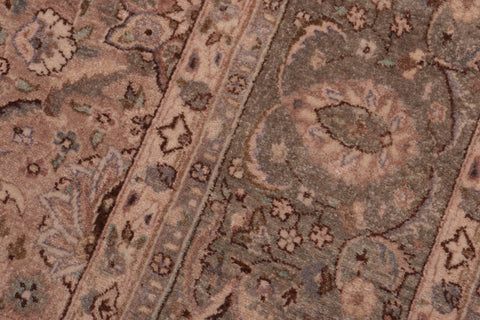 handmade Transitional Qaseem Bond Tan Lt. Green Hand Knotted SQUARE 100% WOOL area rug 6x6