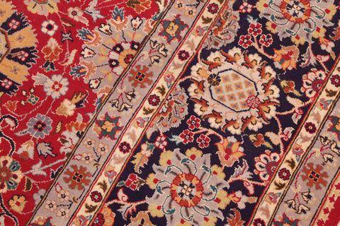 handmade Transitional  Red Blue Hand Knotted RECTANGLE 100% WOOL area rug 8x10