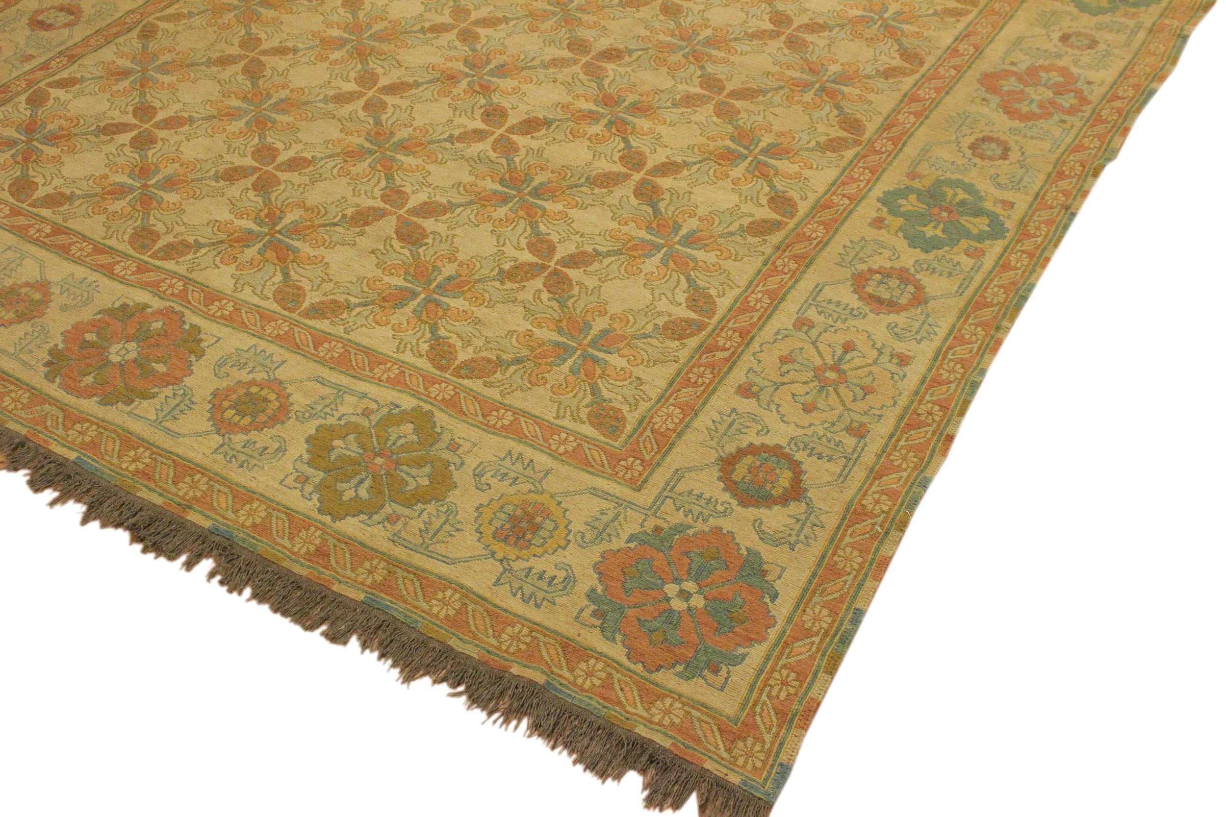 handmade Geometric Soumakh Beige Brown Hand-Woven RECTANGLE 100% WOOL area rug 8 x 10
