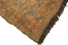 handmade Geometric Soumakh Beige Orange Hand-Woven RECTANGLE 100% WOOL area rug 6 x 8