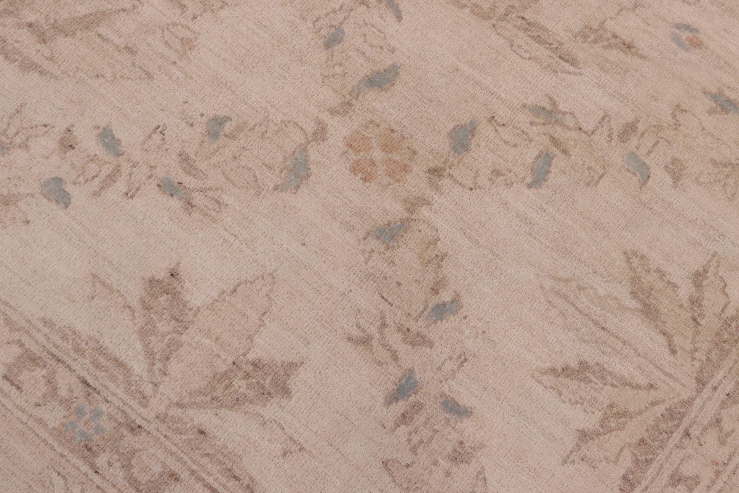 handmade Transitional Kafkaz Ivory Beige Hand Knotted RECTANGLE 100% WOOL area rug 8' x 10'