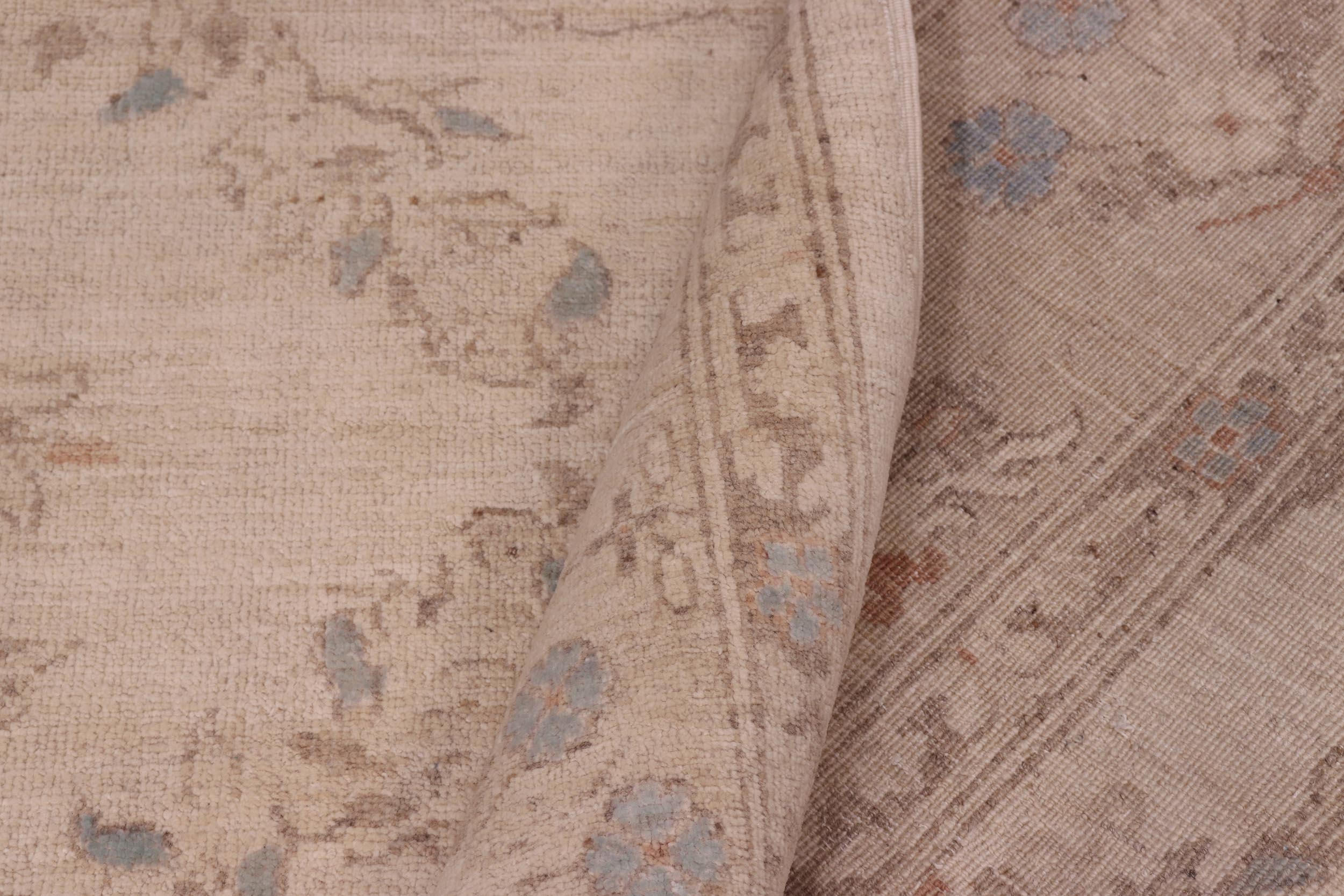 handmade Transitional Kafkaz Ivory Beige Hand Knotted RECTANGLE 100% WOOL area rug 8' x 10'