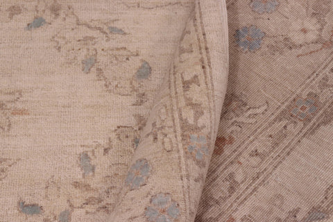 handmade Transitional Kafkaz Ivory Beige Hand Knotted RECTANGLE 100% WOOL area rug 8' x 10'