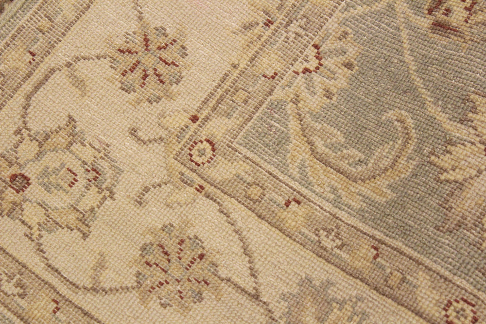 handmade Traditional Kafkaz Lt. Green Tan Hand Knotted RECTANGLE 100% WOOL area rug 4x6