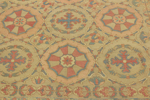 handmade Geometric Soumakh Tan Rust Hand-Woven RECTANGLE 100% WOOL area rug 10 x 13