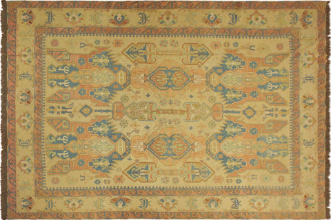 handmade Geometric Soumakh Beige Blue Hand-Woven RECTANGLE 100% WOOL area rug 10 x 12