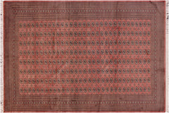 handmade Geometric Bokhara Peach Black Hand Knotted RECTANGLE 100% WOOL area rug 9X12