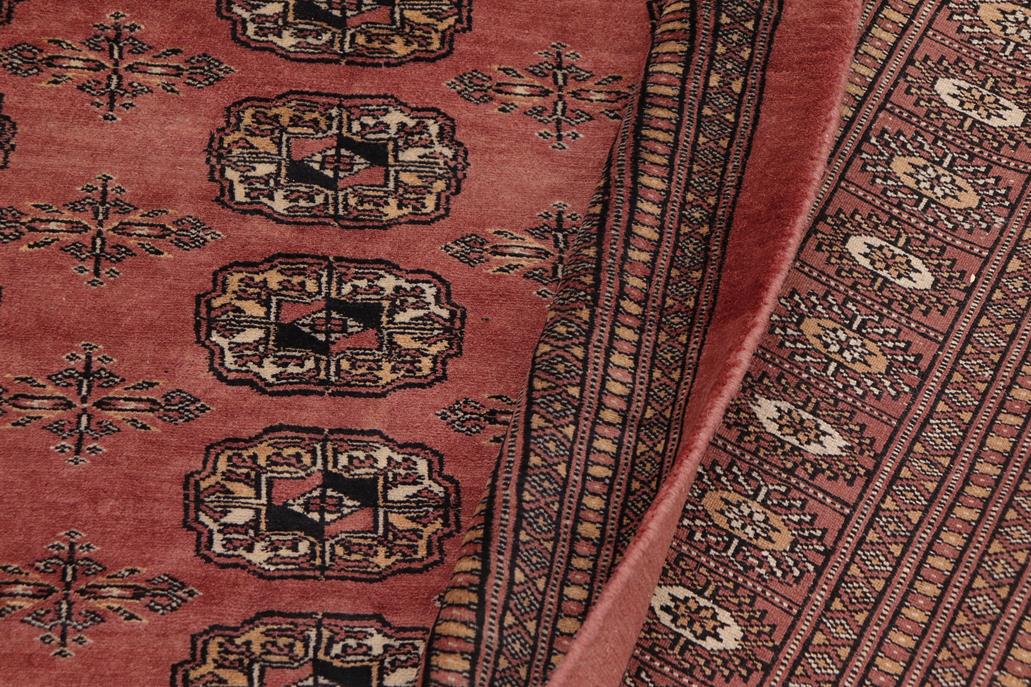 handmade Geometric Bokhara Peach Black Hand Knotted RECTANGLE 100% WOOL area rug 9 x 12