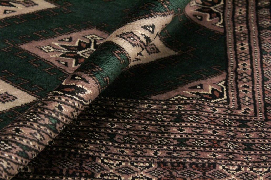 handmade Geometric Bokhara Green Taupe Hand Knotted RECTANGLE 100% WOOL area rug 9 x 12