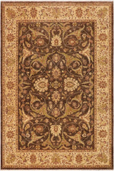 handmade Traditional Kafkaz Brown Beige Hand Knotted RECTANGLE 100% WOOL area rug 9 x 12
