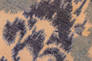 handmade Modern Modern Beige Blue Hand Knotted RECTANGLE 100% WOOL area rug 6' x 8'