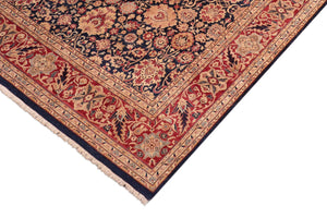 handmade Transitional Mehal Blue Red Hand Knotted RECTANGLE 100% WOOL area rug 8x10