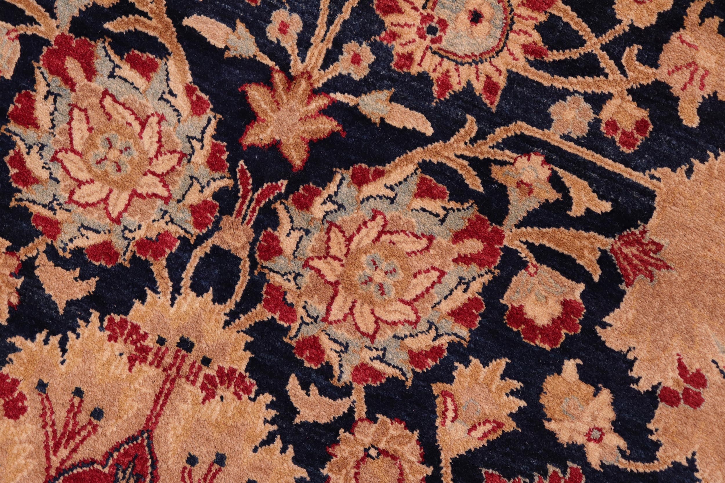 handmade Transitional Mehal Blue Red Hand Knotted RECTANGLE 100% WOOL area rug 8 x 10