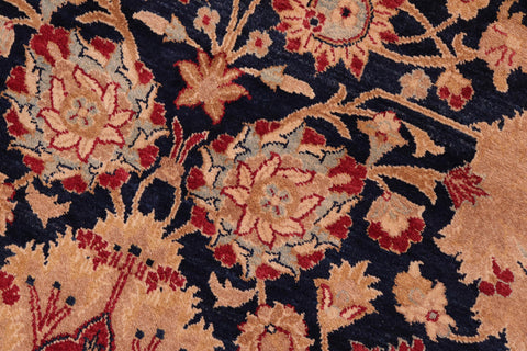 handmade Transitional Mehal Blue Red Hand Knotted RECTANGLE 100% WOOL area rug 8x10