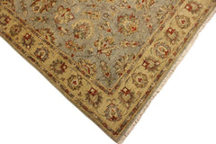 handmade Traditional Kafkaz Blue Gold Hand Knotted RECTANGLE 100% WOOL area rug 4 x 6