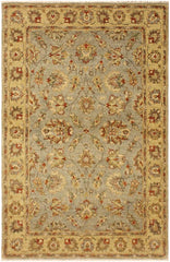 handmade Traditional Kafkaz Blue Gold Hand Knotted RECTANGLE 100% WOOL area rug 4 x 6