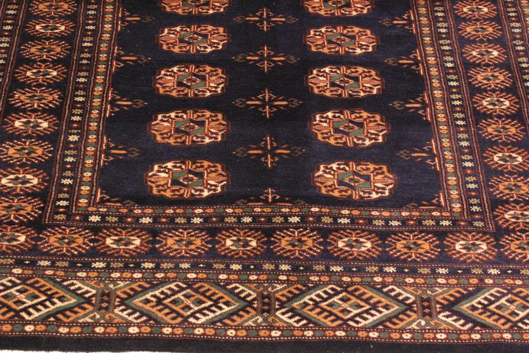 handmade Geometric Bokhara Blue Blue Hand Knotted RECTANGLE 100% WOOL area rug 4 x 6