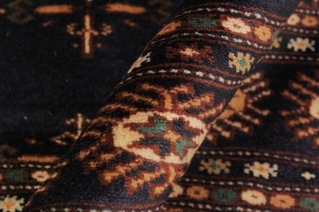 handmade Geometric Bokhara Blue Blue Hand Knotted RECTANGLE 100% WOOL area rug 4 x 6