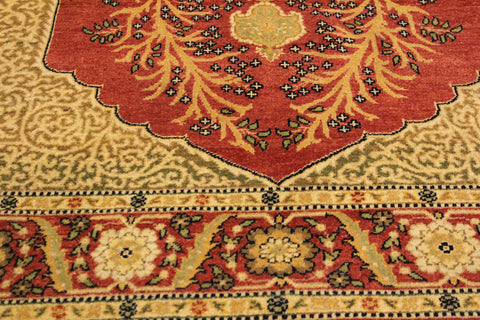 handmade Traditional Design Pink Rust Hand Knotted RECTANGLE 100% WOOL area rug 4' x 6'