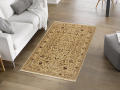 handmade Traditional Kafkaz Tan Beige Hand Knotted RECTANGLE 100% WOOL area rug 4x6