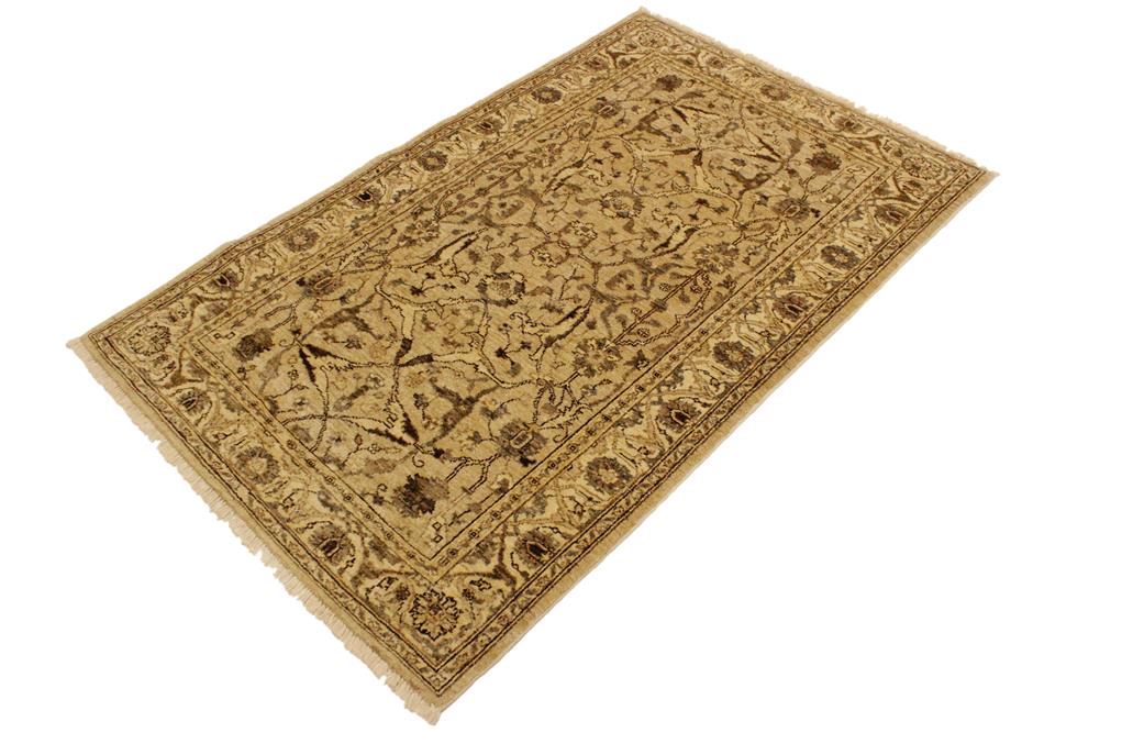 handmade Traditional Kafkaz Tan Beige Hand Knotted RECTANGLE 100% WOOL area rug 4 x 6