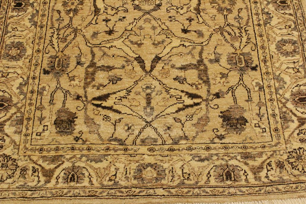 handmade Traditional Kafkaz Tan Beige Hand Knotted RECTANGLE 100% WOOL area rug 4 x 6