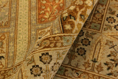 handmade Transitional Design Lt. Tan Lt. Gray Hand Knotted RECTANGLE 100% WOOL area rug 4' x 6'
