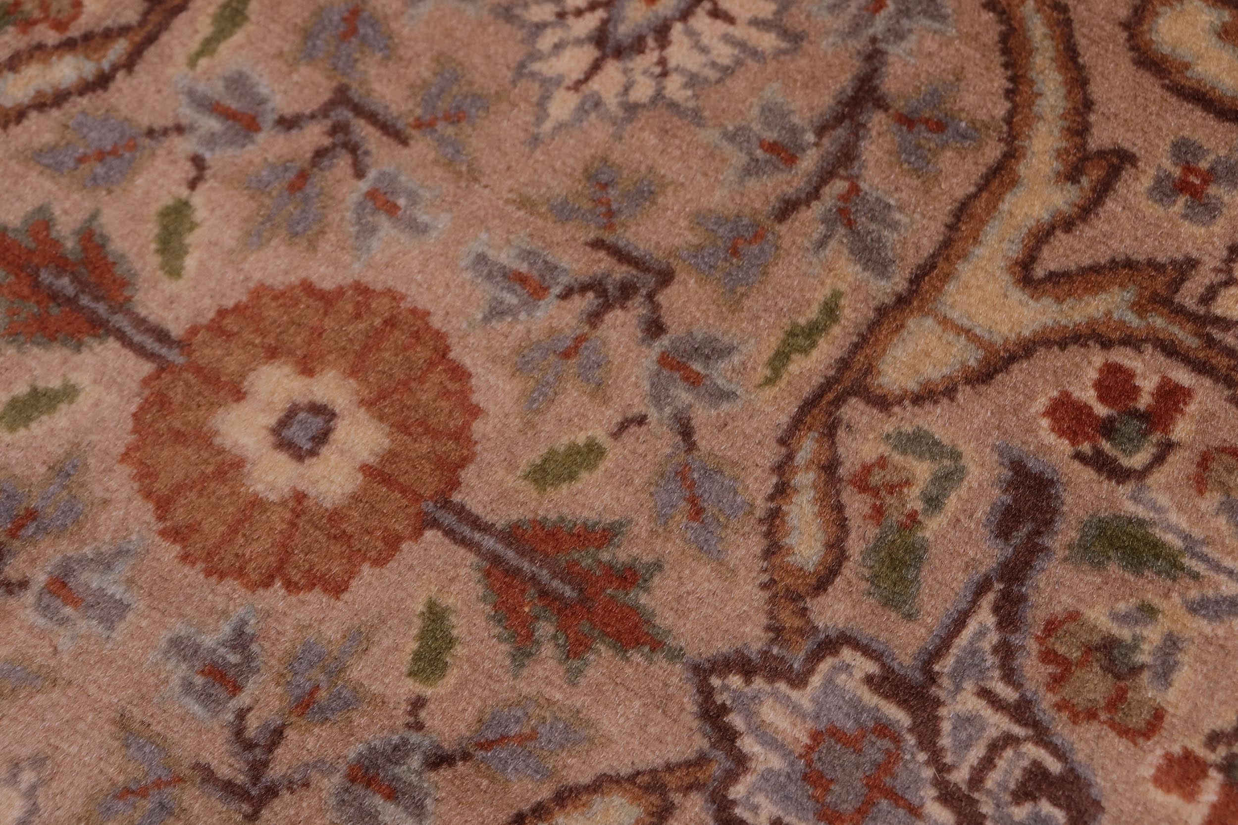 handmade Traditional Tabriz Tan Brown Hand Knotted RECTANGLE 100% WOOL area rug 4x7