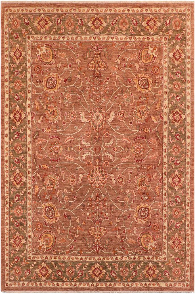 handmade Traditional Kafkaz Brown Green Hand Knotted RECTANGLE 100% WOOL area rug 8 x 11