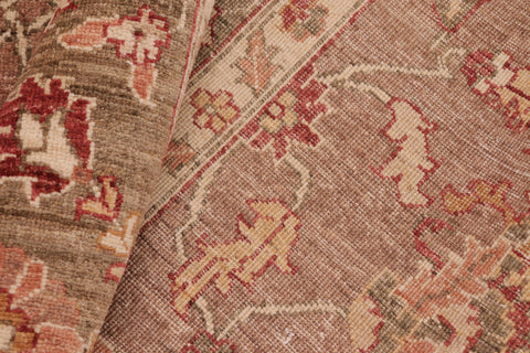 handmade Traditional Kafkaz Brown Green Hand Knotted RECTANGLE 100% WOOL area rug 8x11