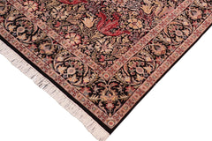 handmade Transitional Gulshan Black Red Hand Knotted RECTANGLE 100% WOOL area rug 8x10