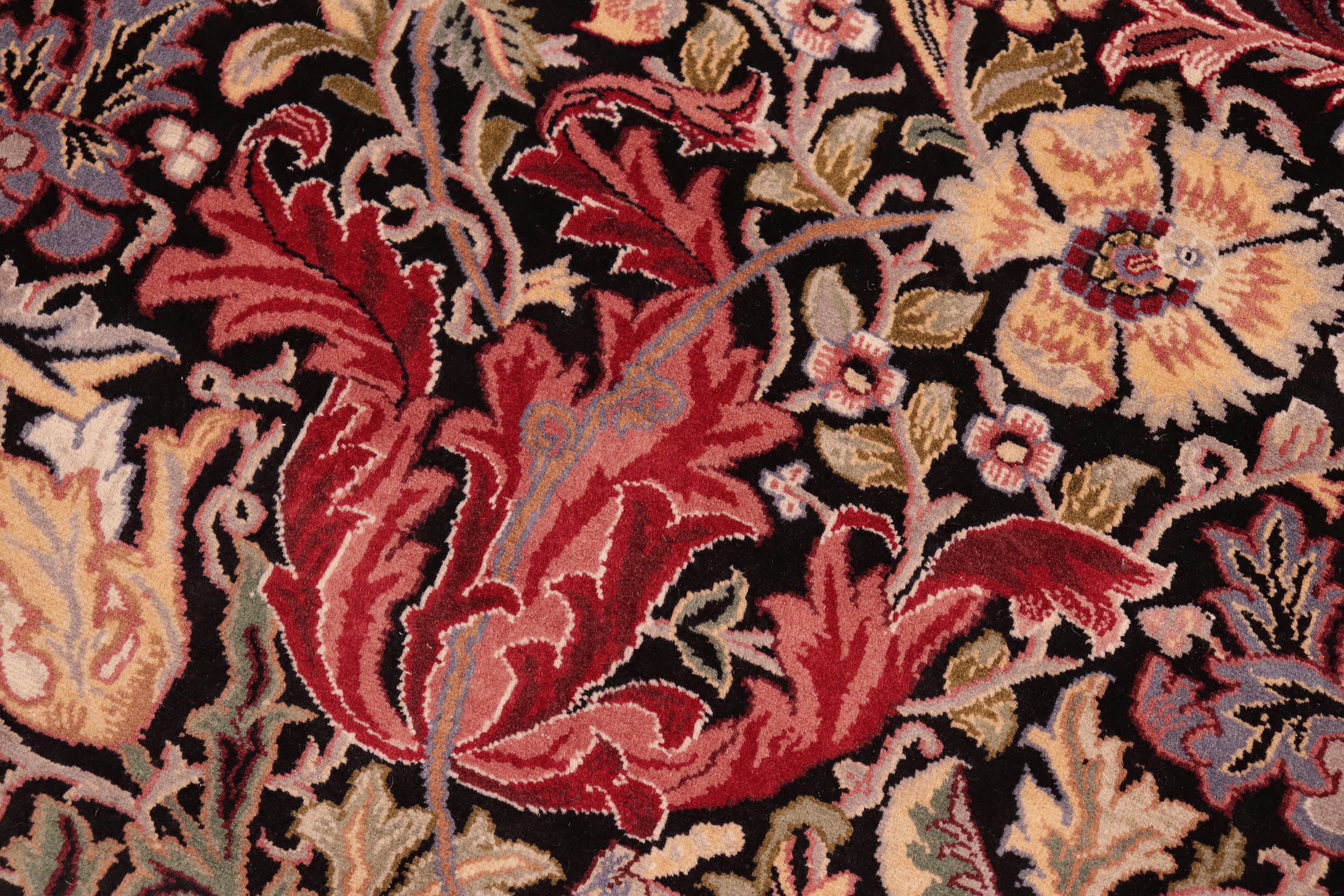 handmade Transitional Gulshan Black Red Hand Knotted RECTANGLE 100% WOOL area rug 8x10