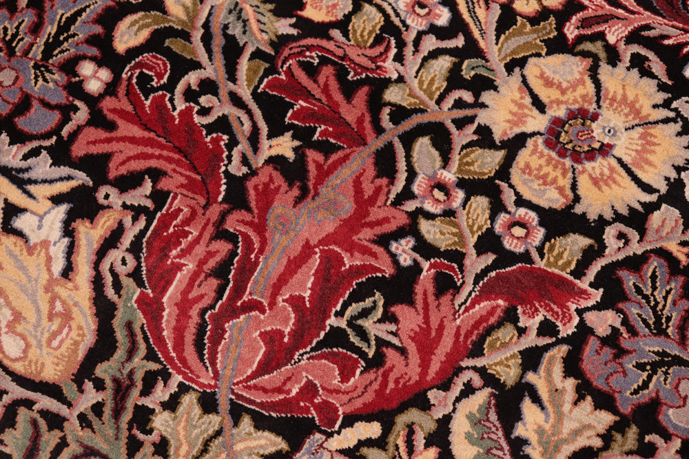 handmade Transitional Gulshan Black Red Hand Knotted RECTANGLE 100% WOOL area rug 8x10