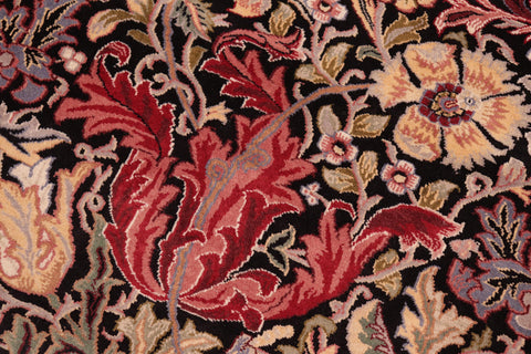 handmade Transitional Gulshan Black Red Hand Knotted RECTANGLE 100% WOOL area rug 8x10