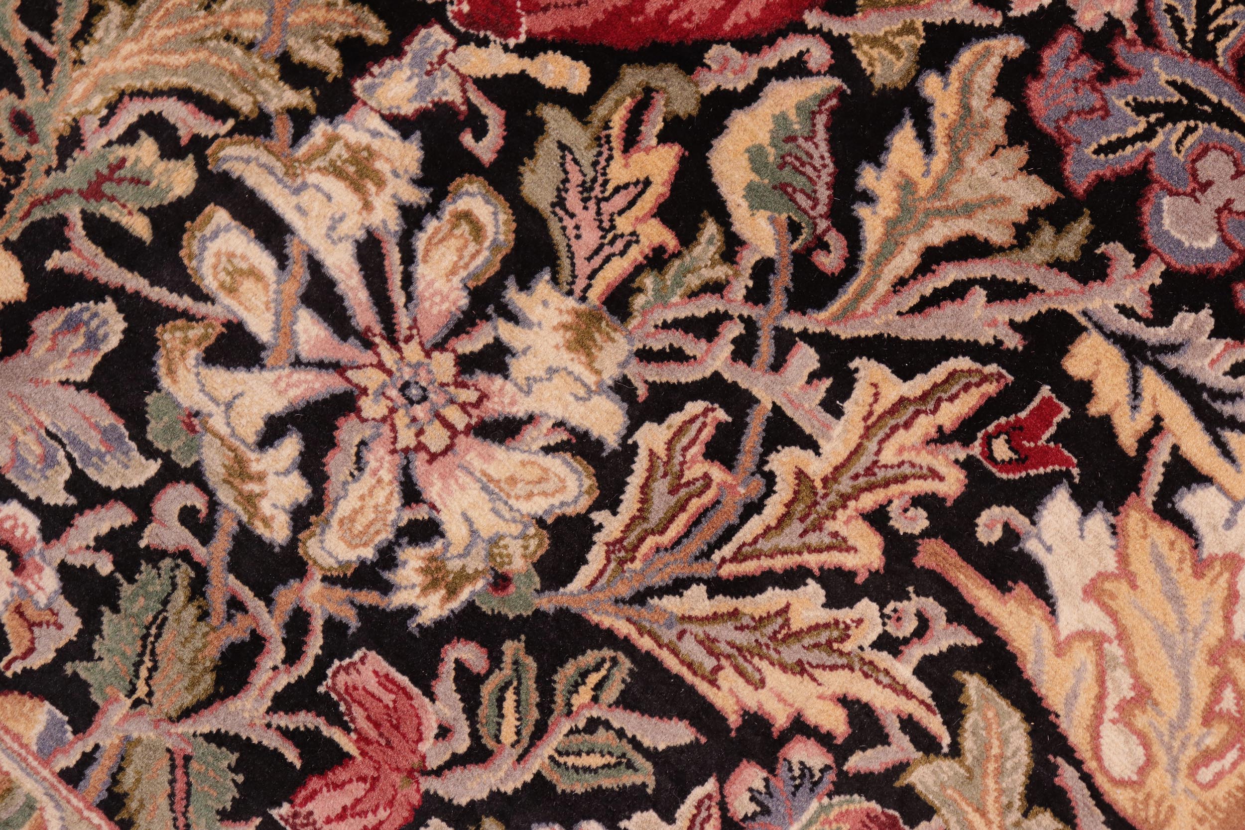 handmade Transitional Gulshan Black Red Hand Knotted RECTANGLE 100% WOOL area rug 8x10